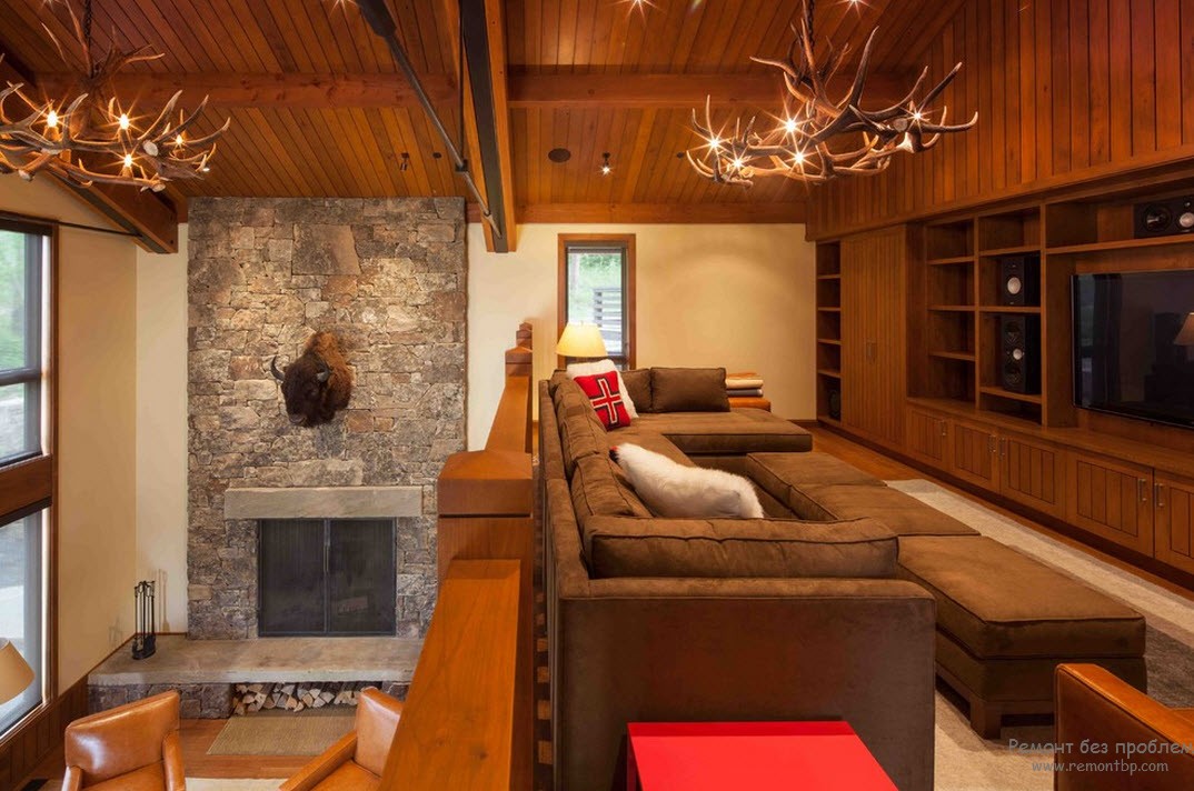 Soggiorno in stile chalet