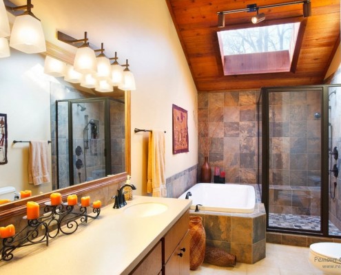 Baño estilo chalet