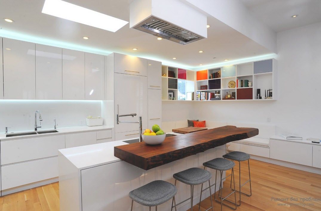 Design único e interior de cozinha moderna