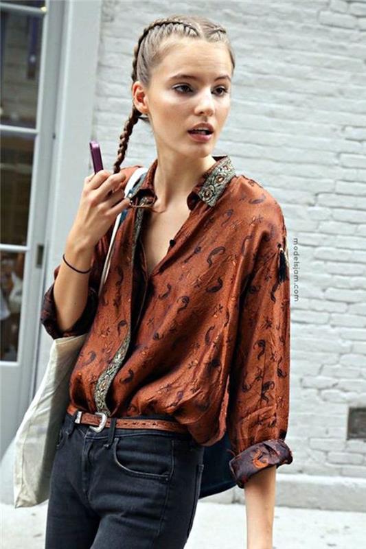 hipster vintage ženska oblačila stara modna majica