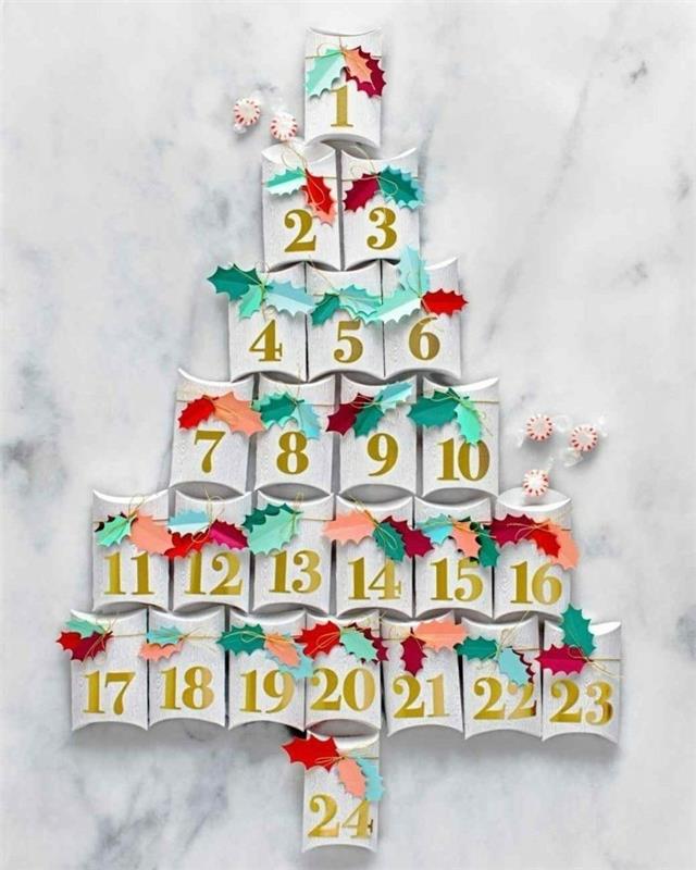 superb-advent-koledar-v-obliki-božičnega drevesa-superb-idea-diy-diy-božič