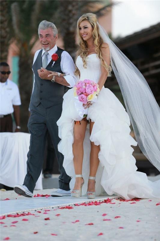 stulbinanti-originali-trumpa-personalizuota vestuvių suknelė-trumpa nėrinių-be petnešėlių ar vestuvinė suknelė