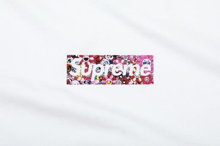 Takashi Murakami podpiše nov logotip dobrodelne škatle Supreme za majico, prodano v korist ameriškega združenja