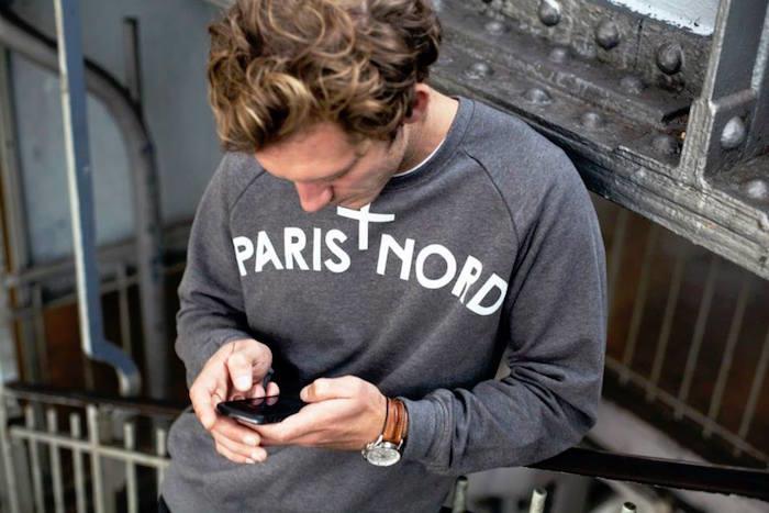 fransa'da yapılan markalar giyim markası paris nord grey sweatshirt