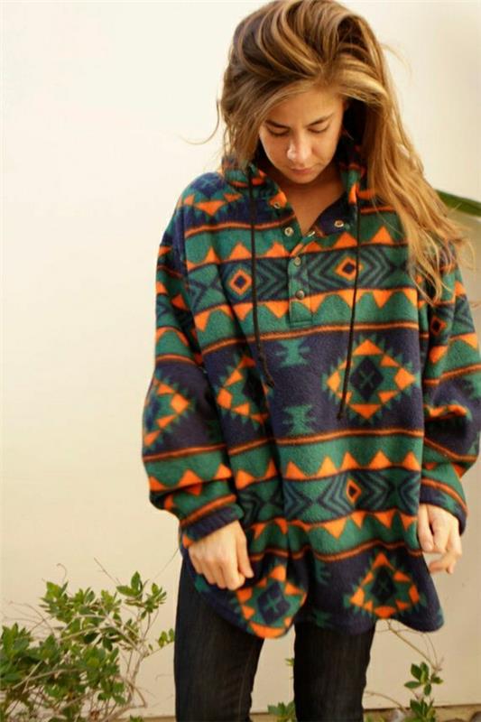 pulover-športno-pisano-dekle-moda-oranžno-lasje