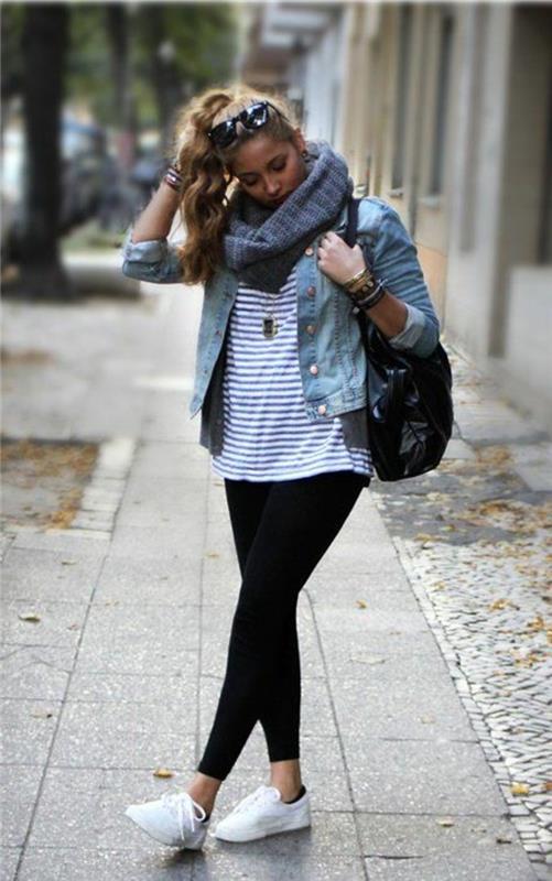 t-shirt-kadın-çizgili-ceket-blazer-bayan-kot-spor ayakkabı-kadın-beyaz-moda-trendleri