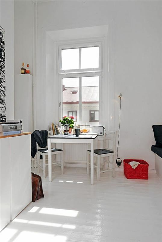 Dekoracija sten v belem stanovanju, kako okrasiti eleganten studio v skandinavskem slogu