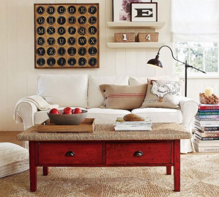 kavos staliukas su stalčiais-senovinis modelis-raudonas-pasidaryk pats-pagalvėlių užvalkalai