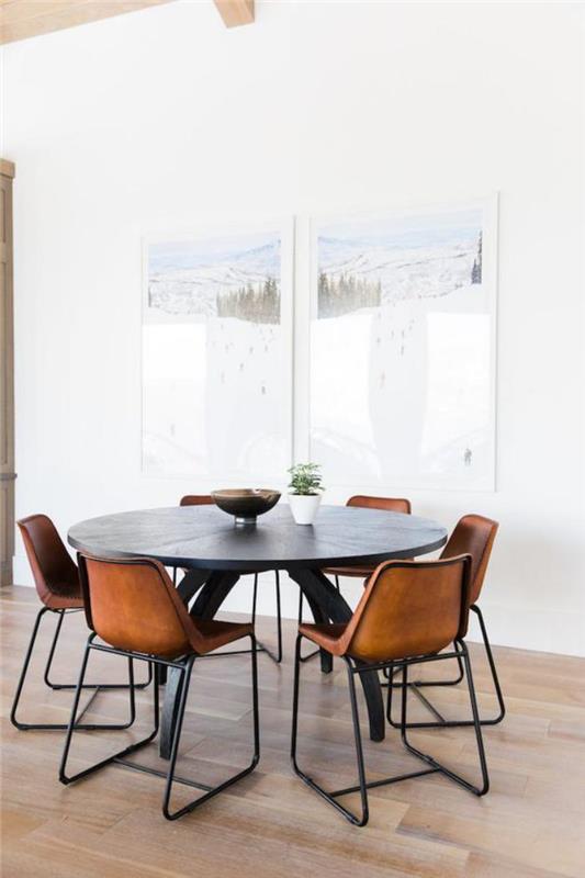 yemek odası-masa-siyah-yemek masası-sandalyeler-tasarım