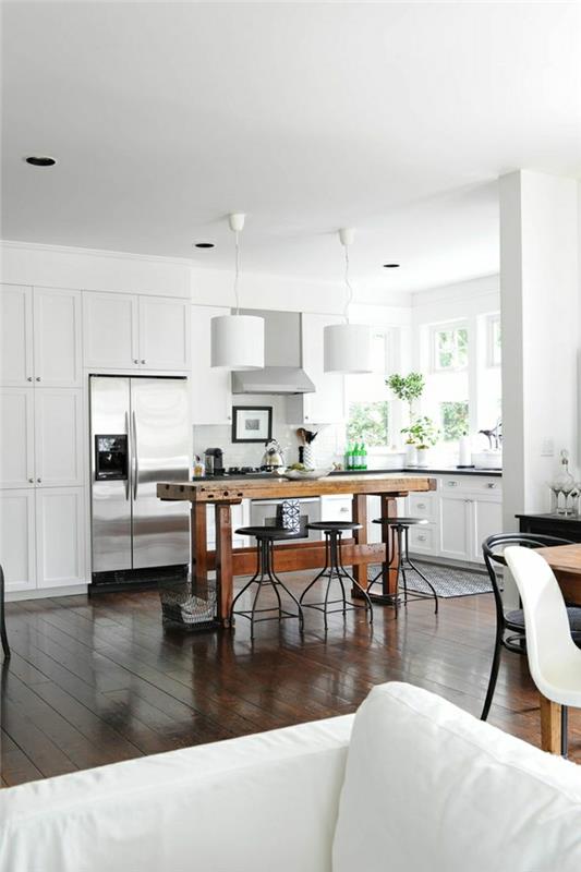 masa-yüksek mutfak-bar-sandalye-siyah-demir-parke-zemin-bar-mobilya-yemek odası