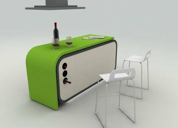 zložljiva-kuhinjska-miza-sodobna-zeleno-bela-miza