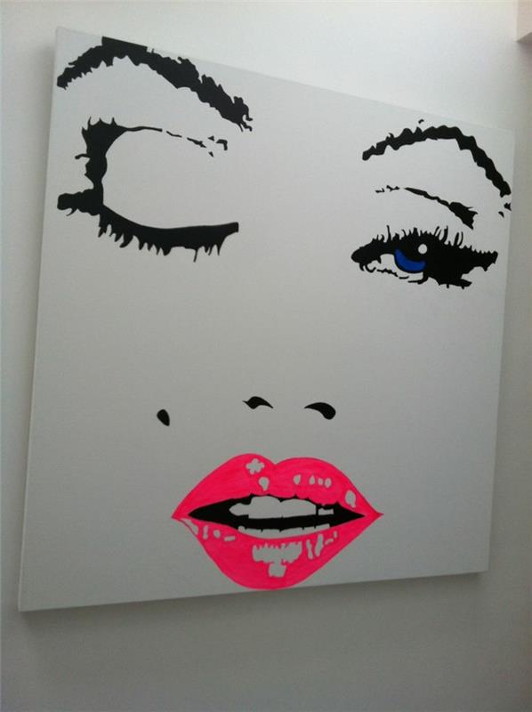 pop-art-painting-merilyn-monroe-in-white-color