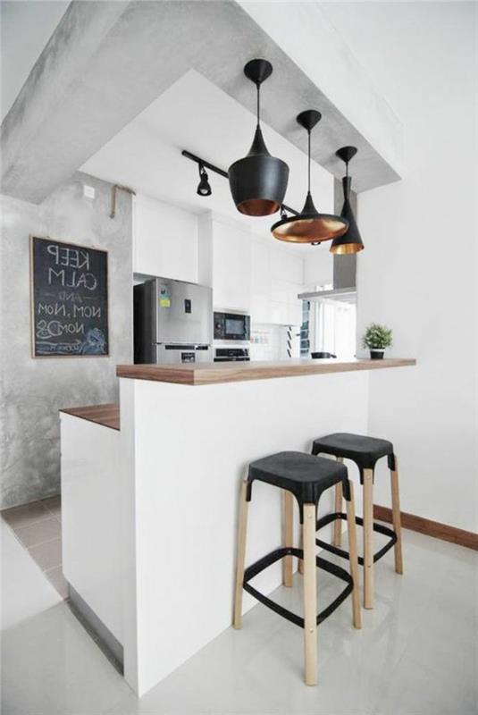 sade-şık-modern-mutfak-bar-tabureleri