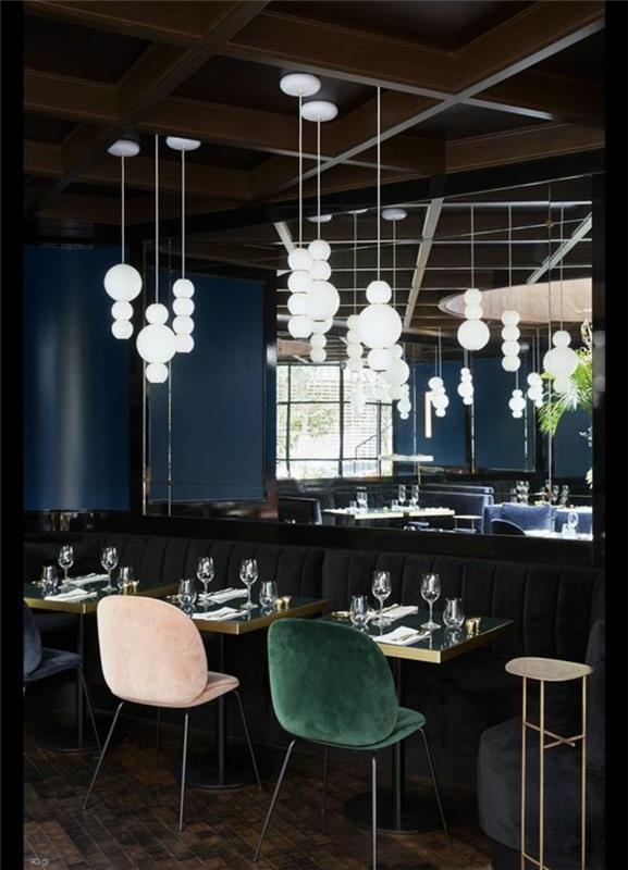 bar tabureleri-belirsiz-yeşil-beyaz-salon-geniş-şık-modern