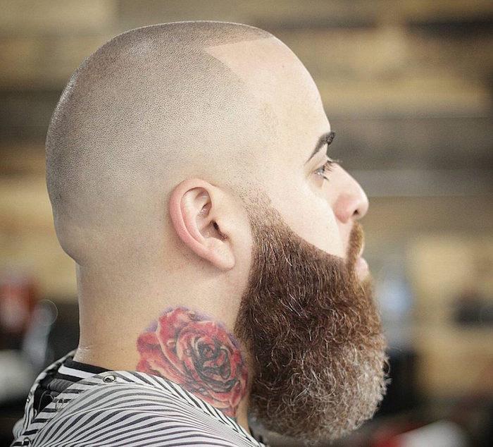 kaip padaryti plikai ir barzdotam vyrui gražią storą barzdą nuskusta galva