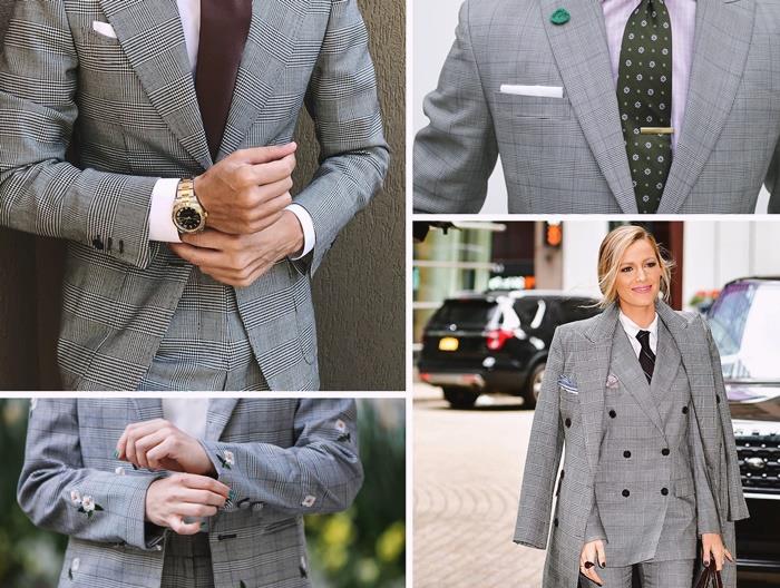 moška obleka princa od Walesa ideje, kako se obleči za poročno kravato