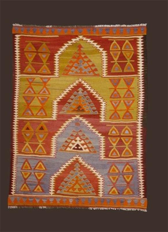 preproga-kilim-turška-volna-oranžna