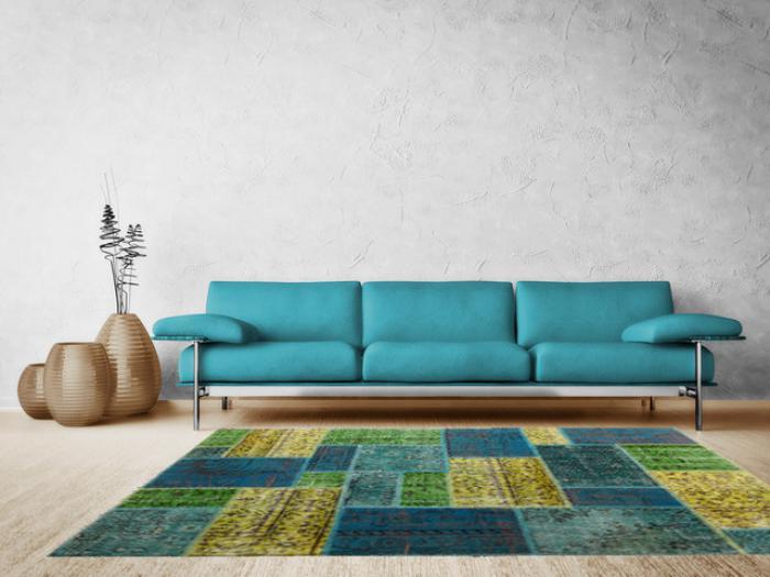 modern-oturma odası-dekoratif-patchwork-kilim