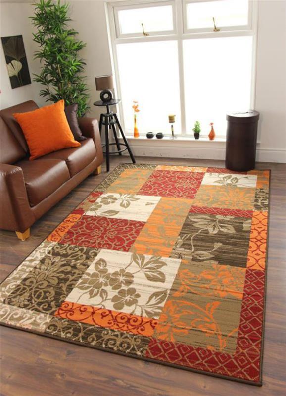 patchwork-çiçek-desen-kilim-oturma odası