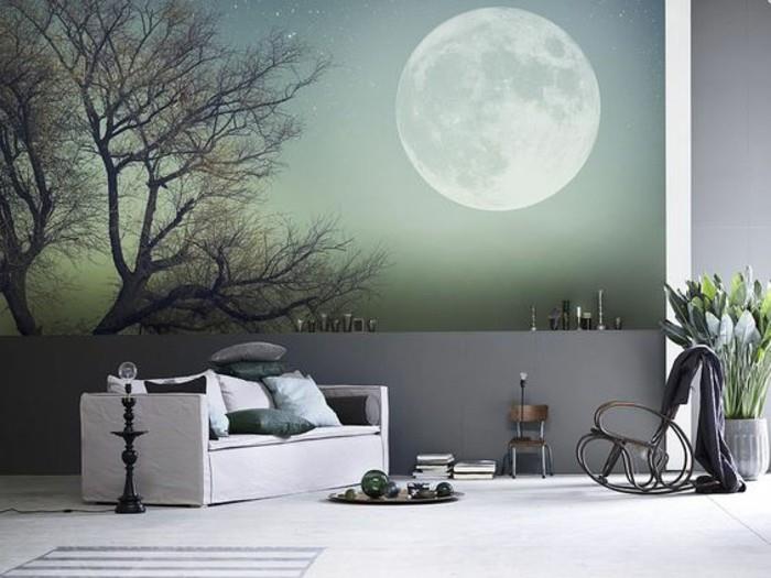 stenske tapiserije-3d-učinek-luna-dekorativne ozadje