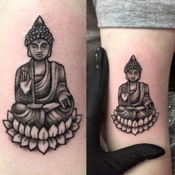 maža Budos tatuiruotė ant rankos