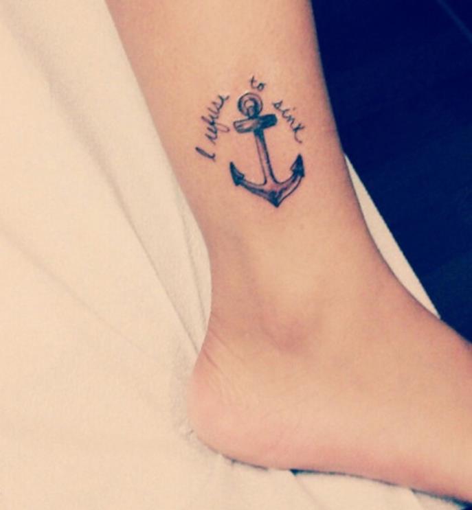 Ideje za tetovaže morskega sidra, kot so tetovaže za gleženj za ženske
