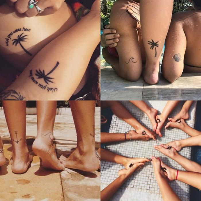 neatsiejama tatuiruotė, vasaros simbolio dizaino rašalo kūno menas, merginos tatuiruotės idėja