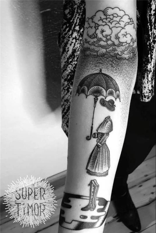 tatuiruotė su puse rankovių moteris gražiausios tatuiruotės vyras debesis tatuiruotė kraštovaizdis moteris vaiduoklis poezija