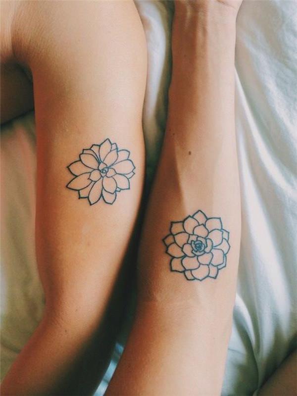gėlių tatuiruotė, stilizuotas lotoso tatuiruotės dizainas, paprasta tatuiruotė su juodu rašalu