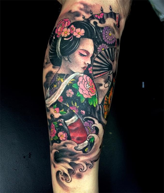 japonska tetovaža cvetja japonska tetovaža gejša