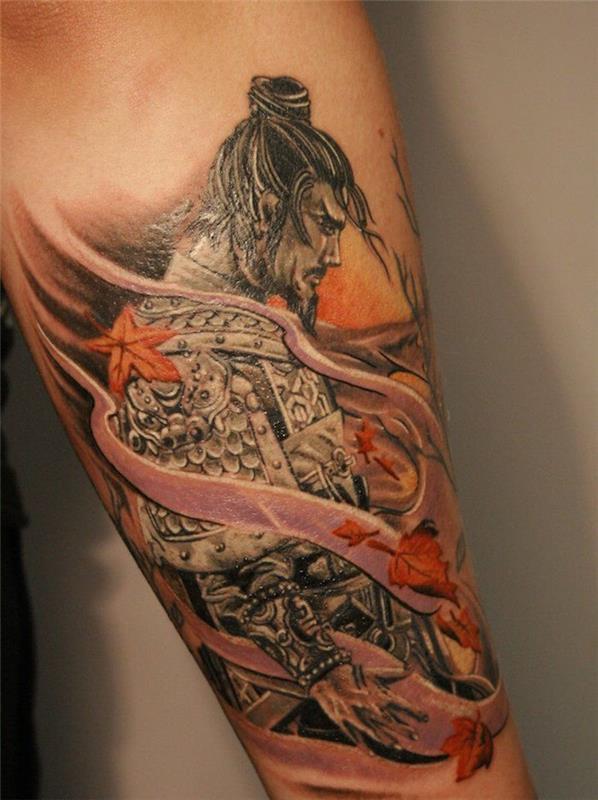 Japonski bojevnik tetovaža koncentracija tatu meditacija samuraj