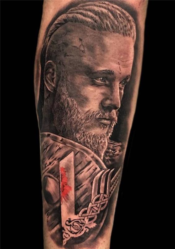 en güzel dövmeler, Ragnar Lothbrok yüzü, Vikings ilham, savaşçı dövmesi
