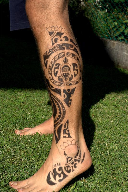 Maorska tetovaža telečje roke Maori pomeni polinezijska tahitijska polinezijska Samoa
