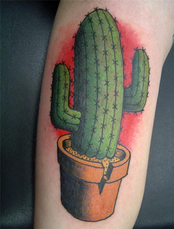 žmogaus blauzdos tatuiruotė, tatuiruotės dizainas su sultingu augalu