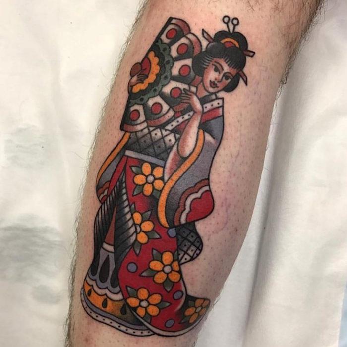 tatova gejša japonski moški tattoo samuraji stara šola