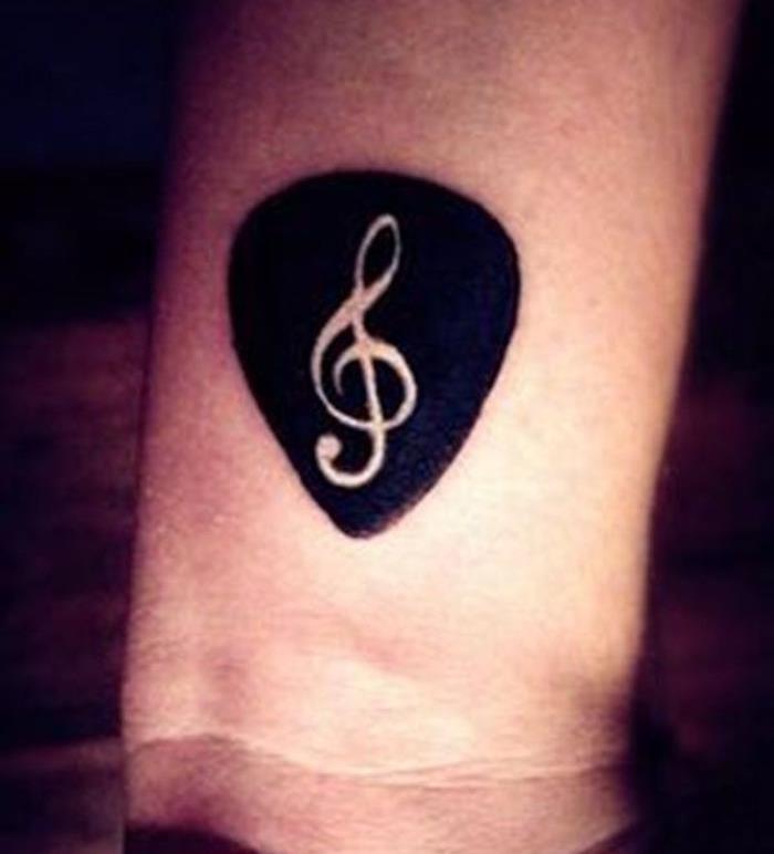 tatuiruočių muzikos riešo natos tarpininko gitara