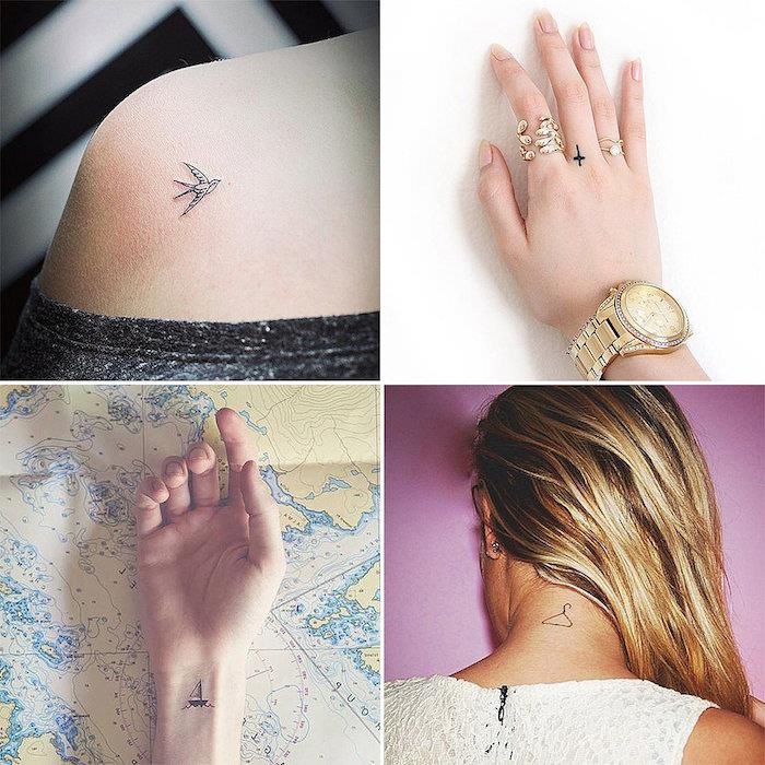 kako izbrati svojo tetovažo, miniaturni model risbe, nakit za ženske, dolge blond lase