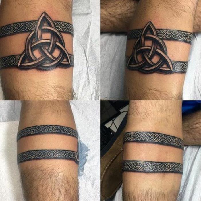 Tatuiruotė, vaizduojanti vikingų jėgos šarvuotį 3d idėja, piešianti vikingų simbolį