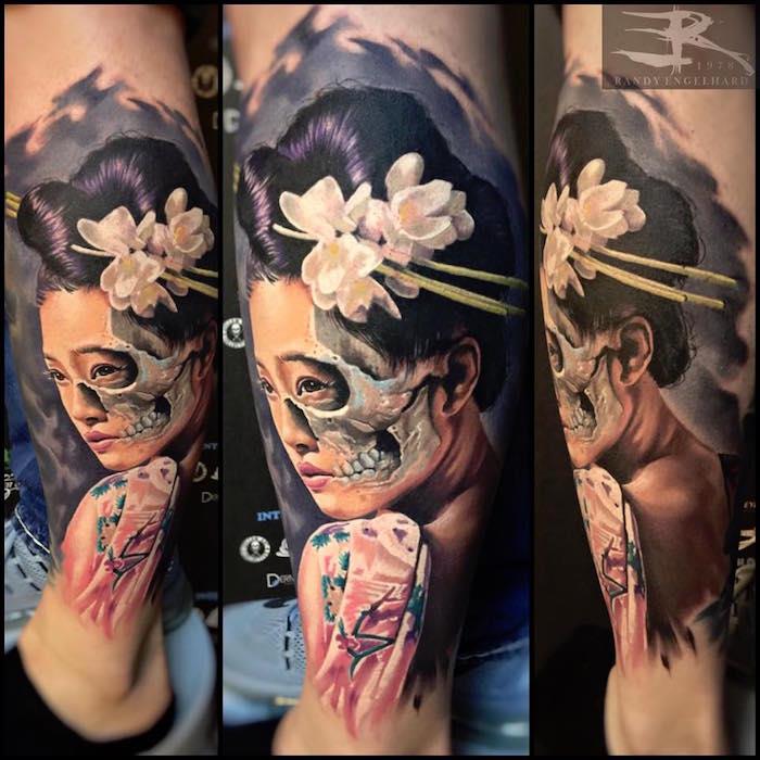 Japonska tetovaža gejše japonska cvetlična tetovaža