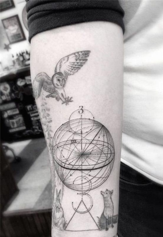 tattoo-trikotnik-simboli-tetovaže-origami-tetovaža-globus