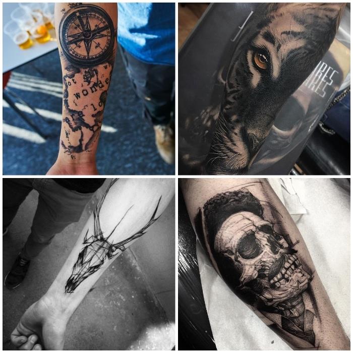 Tatuiruočių idėjos ir koliažas tatuiruotėms, skirtoms gyvūnų ir schemų schemoms