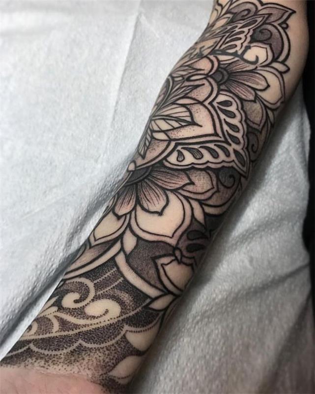Idea tatuaggi uomo e una proposta motiva mandala and fiore di loto