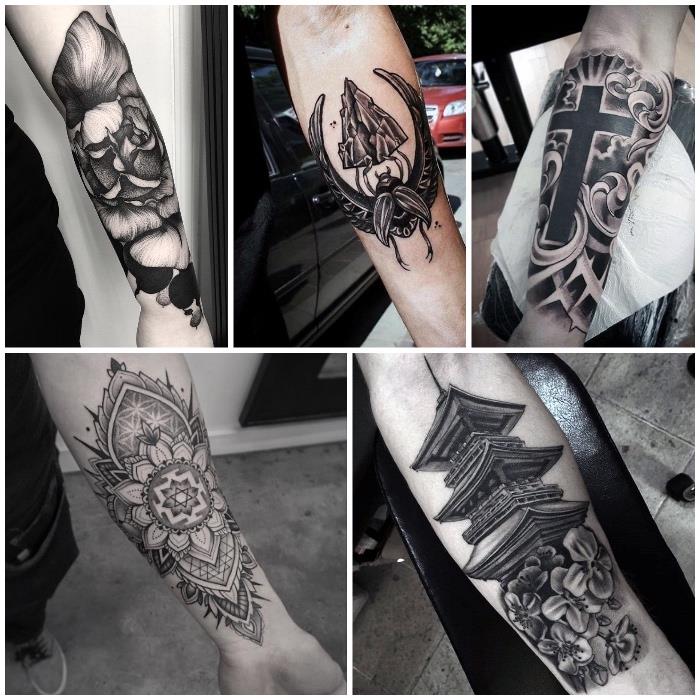 „Old school braccio“ tatuiruotė su motyvų mandala ir religija