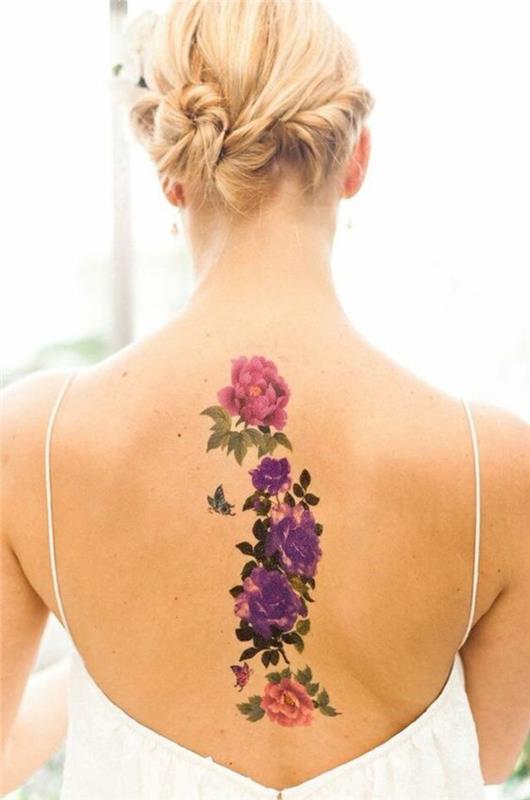 tatuaggio-fiori-disegno-sviluppa-vertical-centro-schiena-rose-colorate