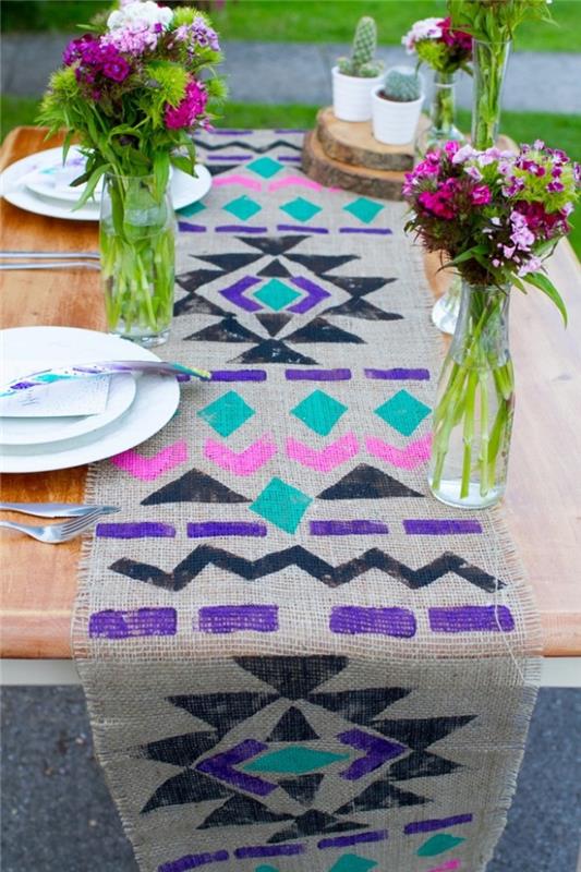 „Decorazioni tavola“, „vasi di fiori“, bėgiko figūros geometrija