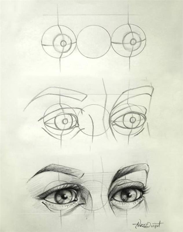 Rappresentazione grafica di un viso, disegno a matita