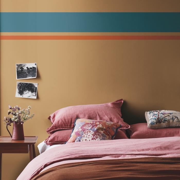 zamislite, kakšne barve za sodobno spalnico, stenske barve v bež odtenku, stene v zemeljski barvi