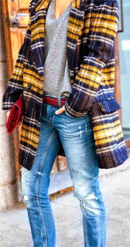 trend-oversize-tweed-plašč-casual-outfit