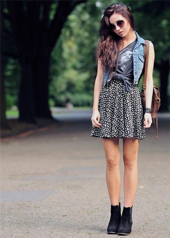 hipster chic obleka poletni slog modna poletna cvetlična obleka