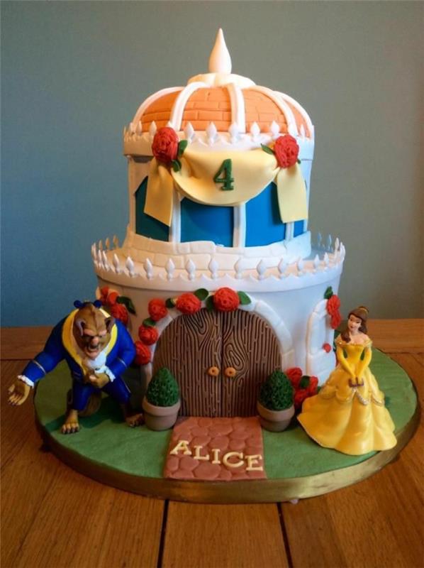 tema-izvirne-poročne-torte-dekoracija-ideje-zabava-praznovanje-z-lepoto-in-zveri-rojstnodnevno torto